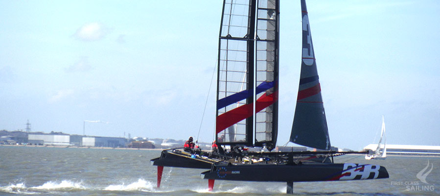 AC45 at full Speed in the Solent