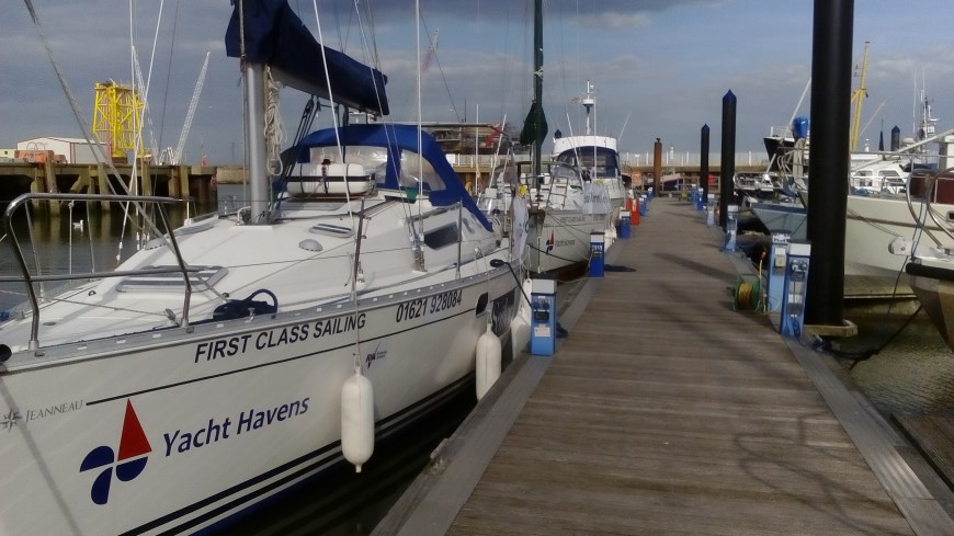 Both boats alongside at the Royal Norfolk and Suffolk Yacht Club