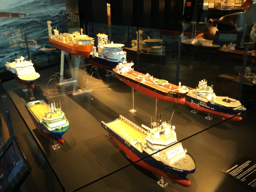 Oil Rig ship models in Stavanger Oil Museum 