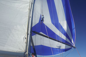 Spinnaker flying