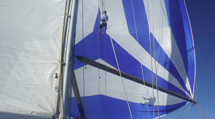 A scene similar to this was performed by Challenger 3's Skipper Ricky Chalmers