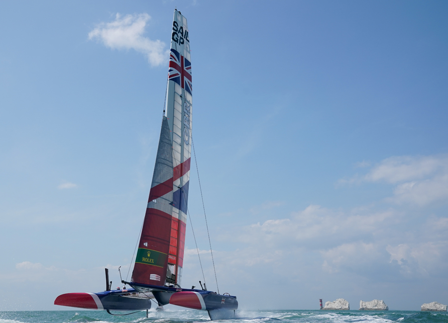 Great Britain SailGP Team off the Needles