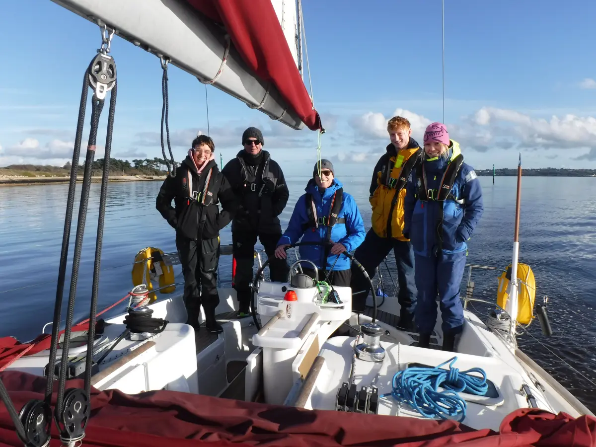 Beginners learning sailing basics during a taster sailing weekend
