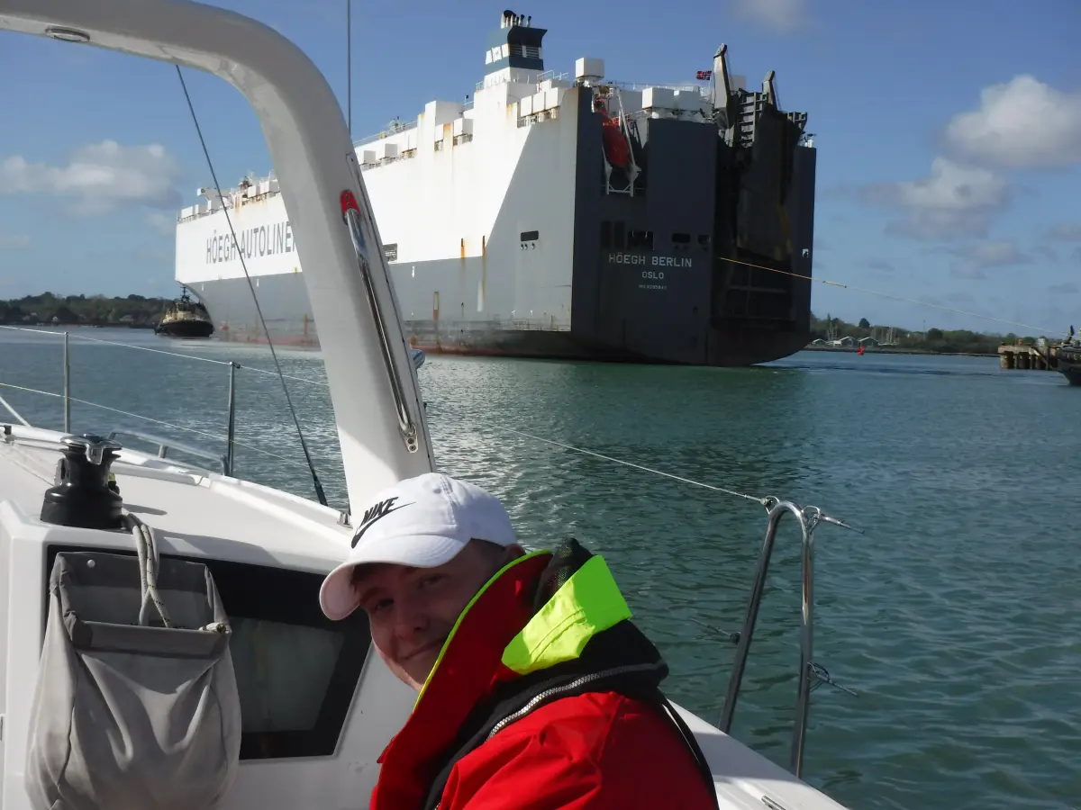 shipping and yachts sailing in Southampton Water Solent