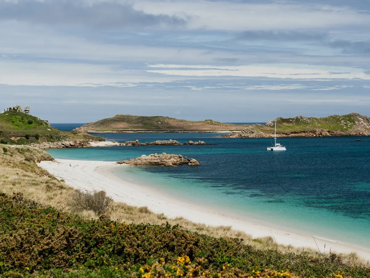 Sailing yacht in the Isles of Scilly