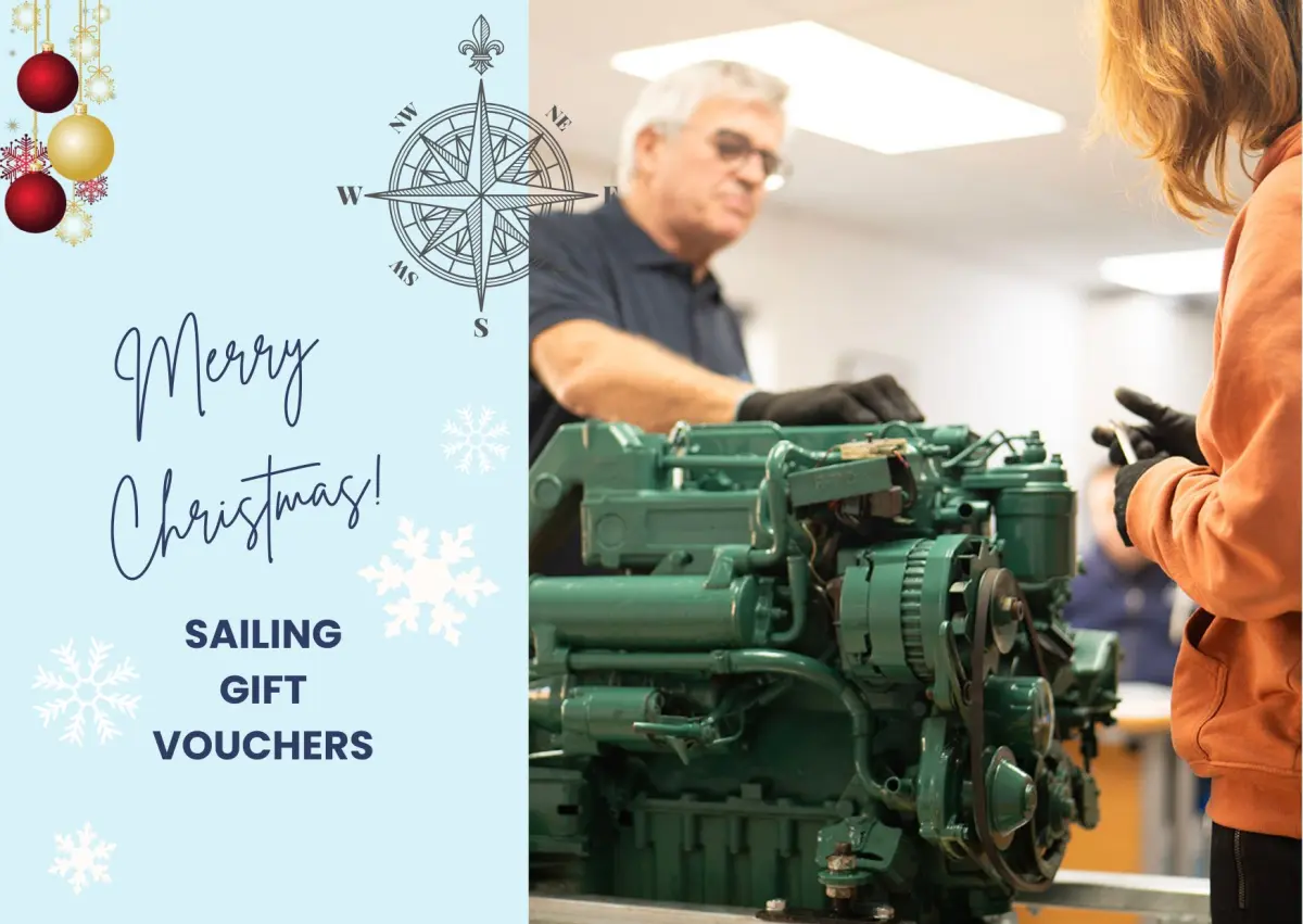 First Class Sailing gift voucher design