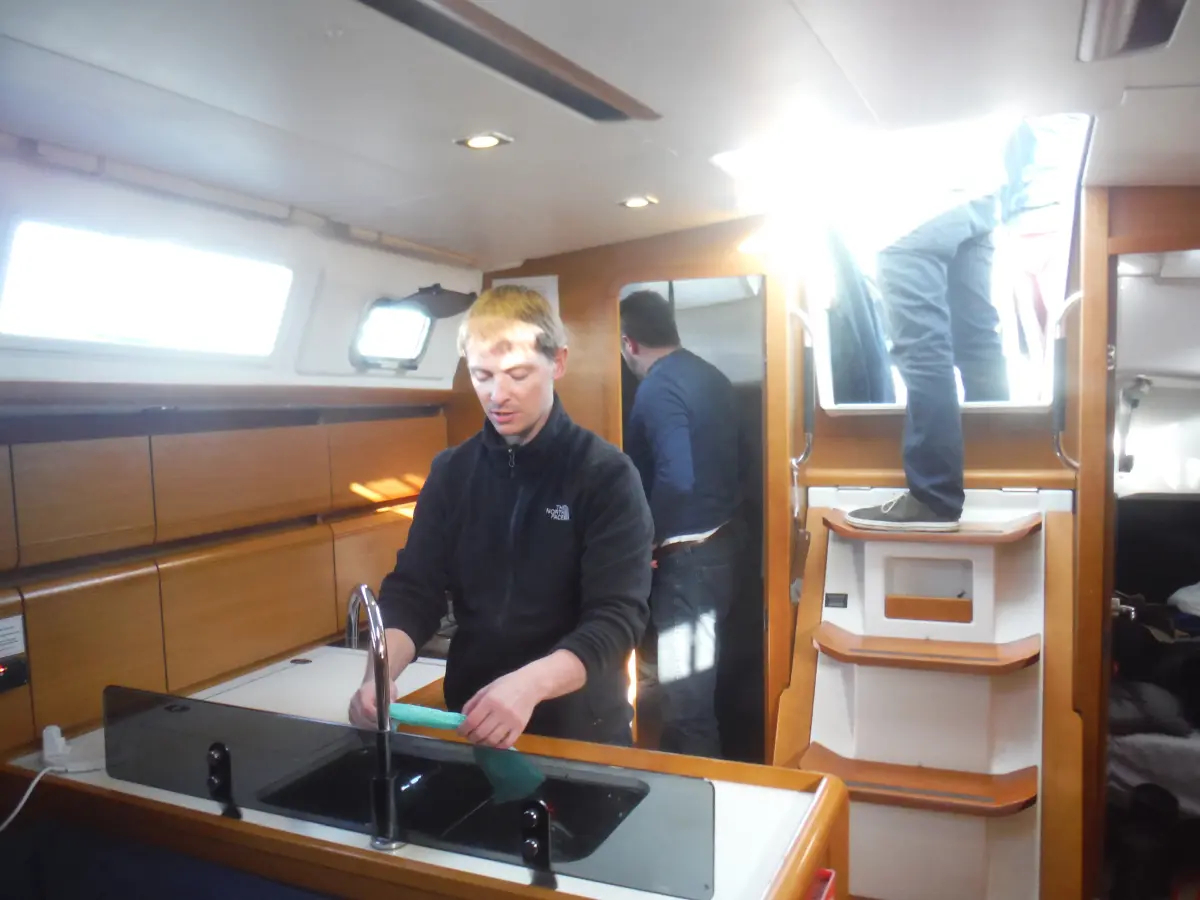 Sailing crew getting ready to depart Southampton for a weekend Channel Hop to Cherbourg