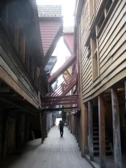 Bryggen UNESCO timber warehouses in Bergen Norway