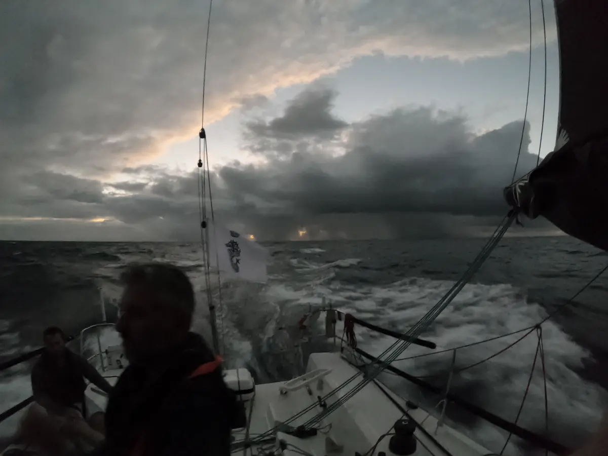 Sailing in nasty weather Sailing in testing conditions in the Round Britain and Ireland Race
