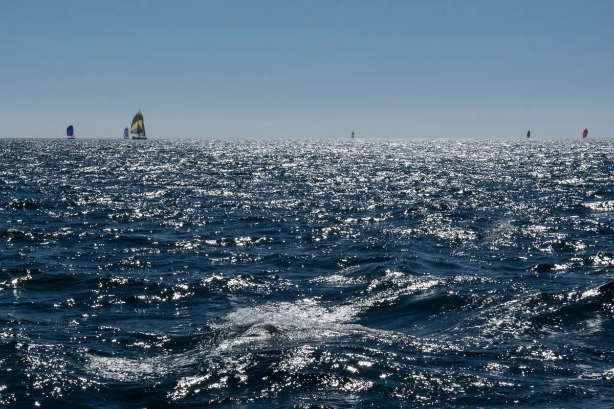 Small cruising yacht mid-Atlantic representing adventurous smaller-boat entries in ARC 2025