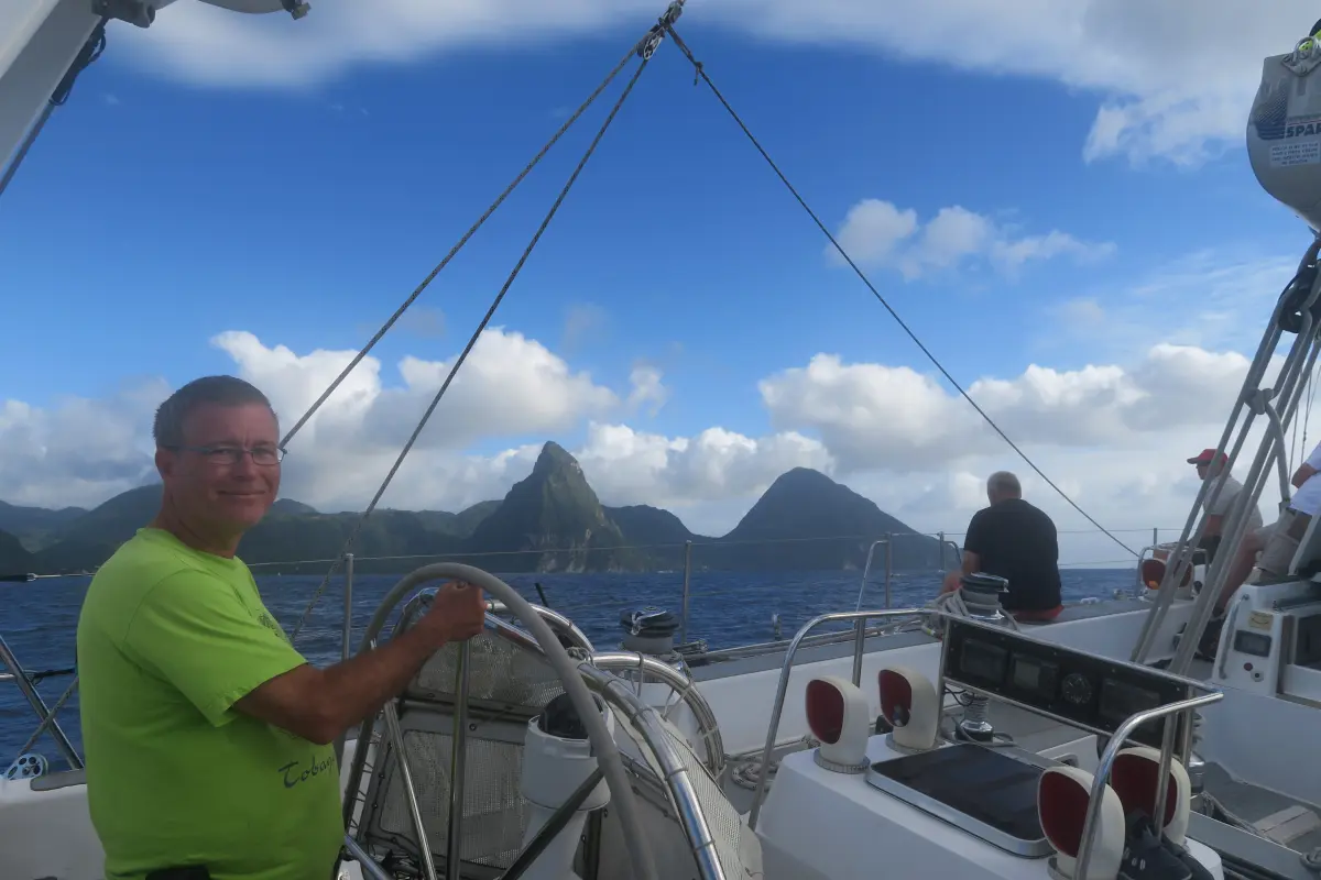 Trade wind sailing in the Caribbean