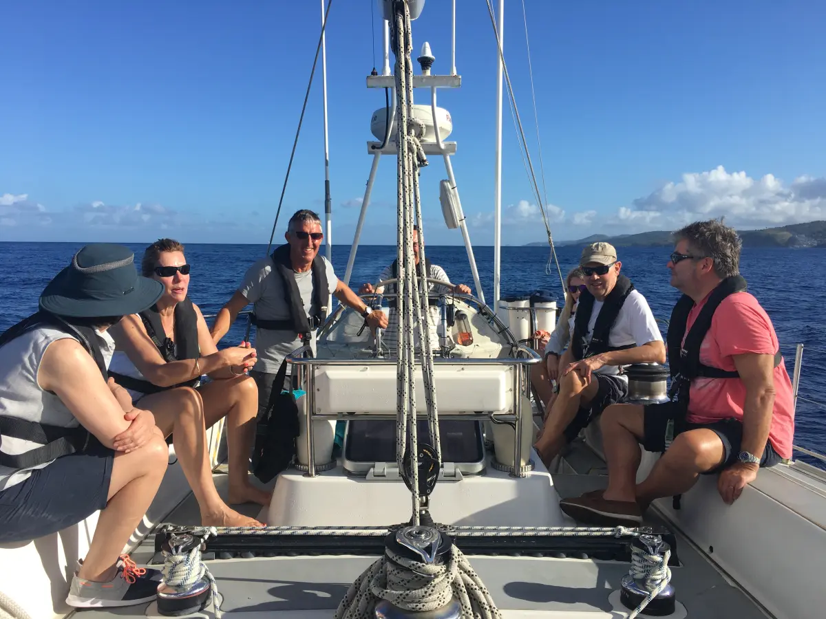 Hands-on sailing during a Caribbean sailing holiday