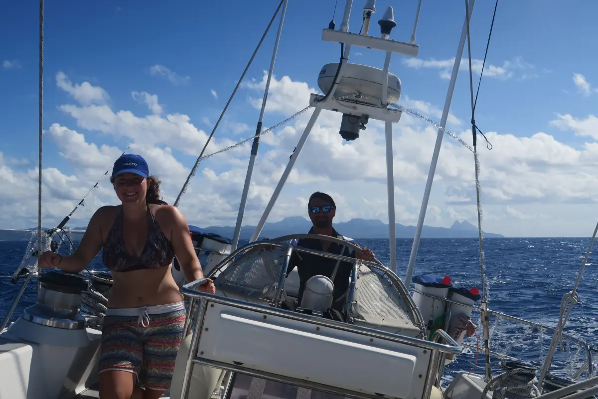 Crew working together on a Caribbean sailing holiday
