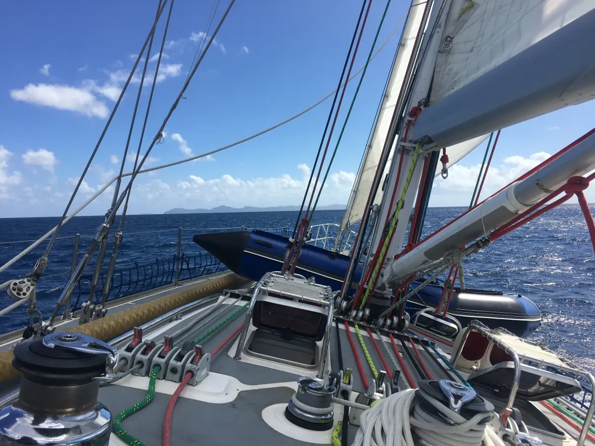 Caribbean sailing conditions between December and April