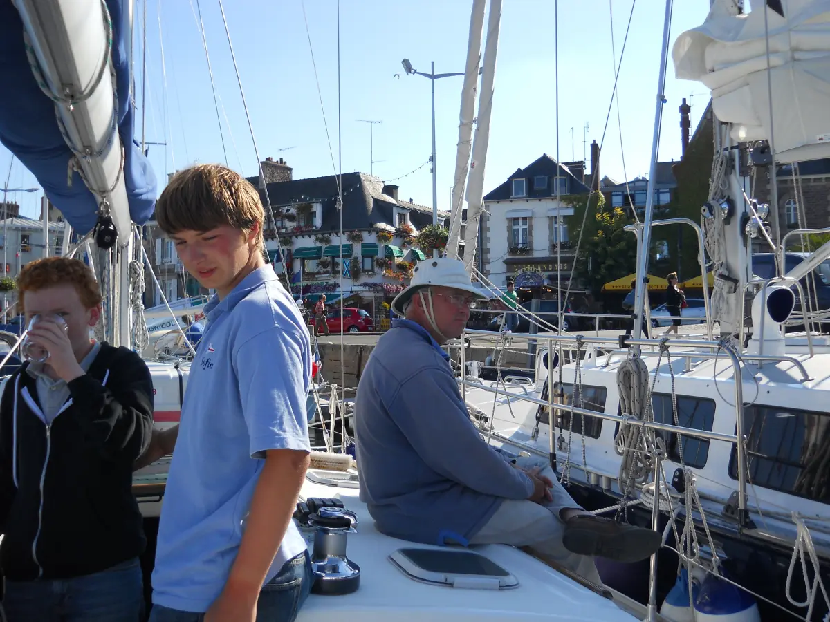 Family enjoying a private UK sailing holiday together