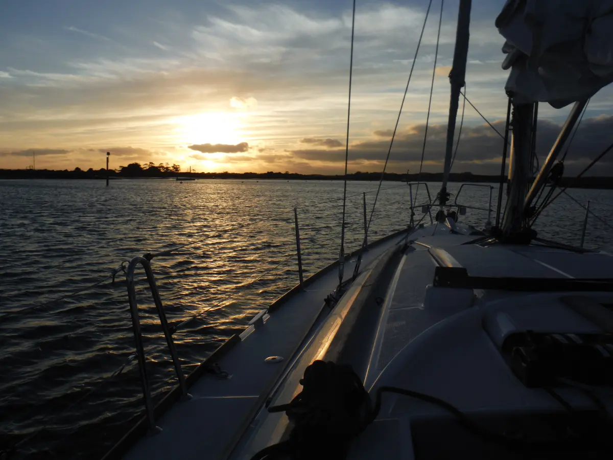 summer sunset at anchor
