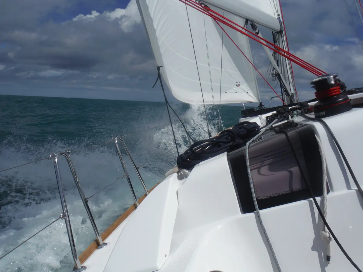Offshore sailing passage to the Isles of Scilly from Cornwall