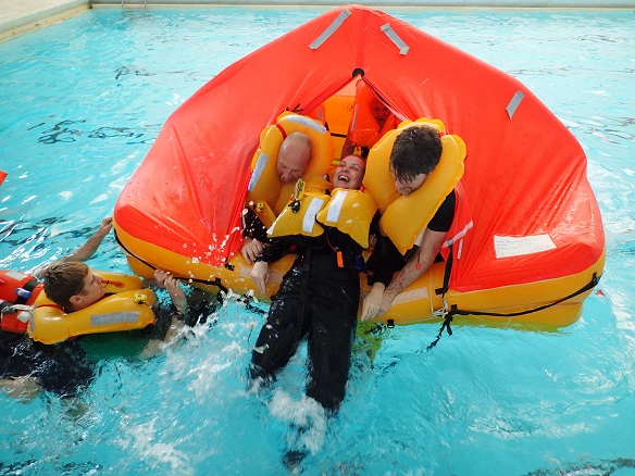 What do you do on a sea survival course?